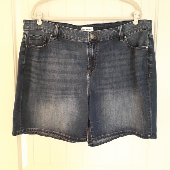 Lane Bryant Signature Fit Boyfriend Denim Midi-Rise Short Dark Wash Blue Size 18 - Picture 12 of 12